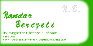nandor berczeli business card