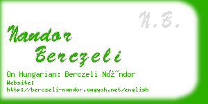 nandor berczeli business card